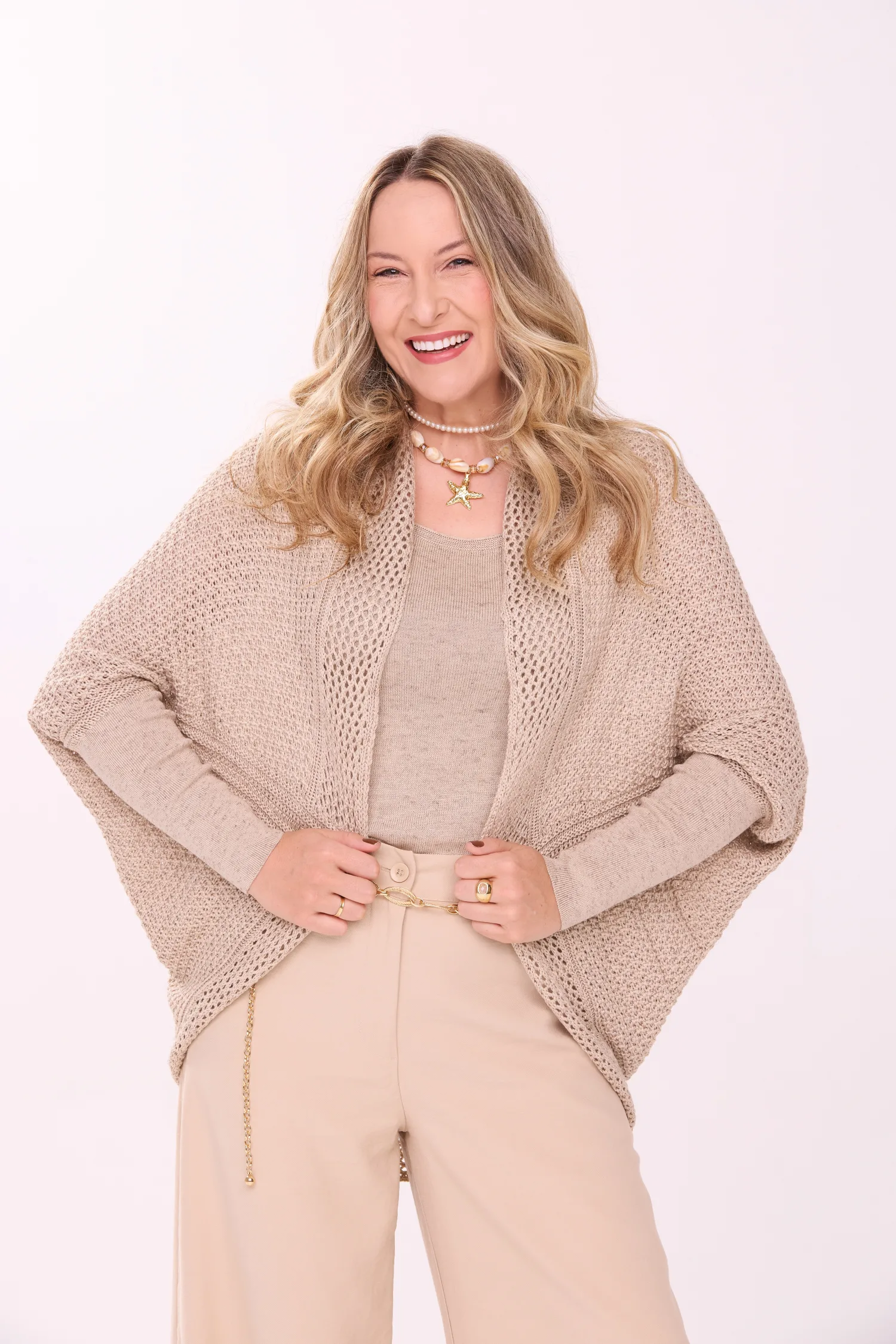 Kimono Feminino Fio Nobre Maya Bege Rosa Maria (7)