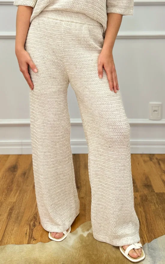 Calça Feminina Pantalona Aurora Areia